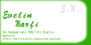 evelin marfi business card